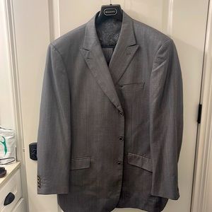 3 piece Grey / tan strip suite